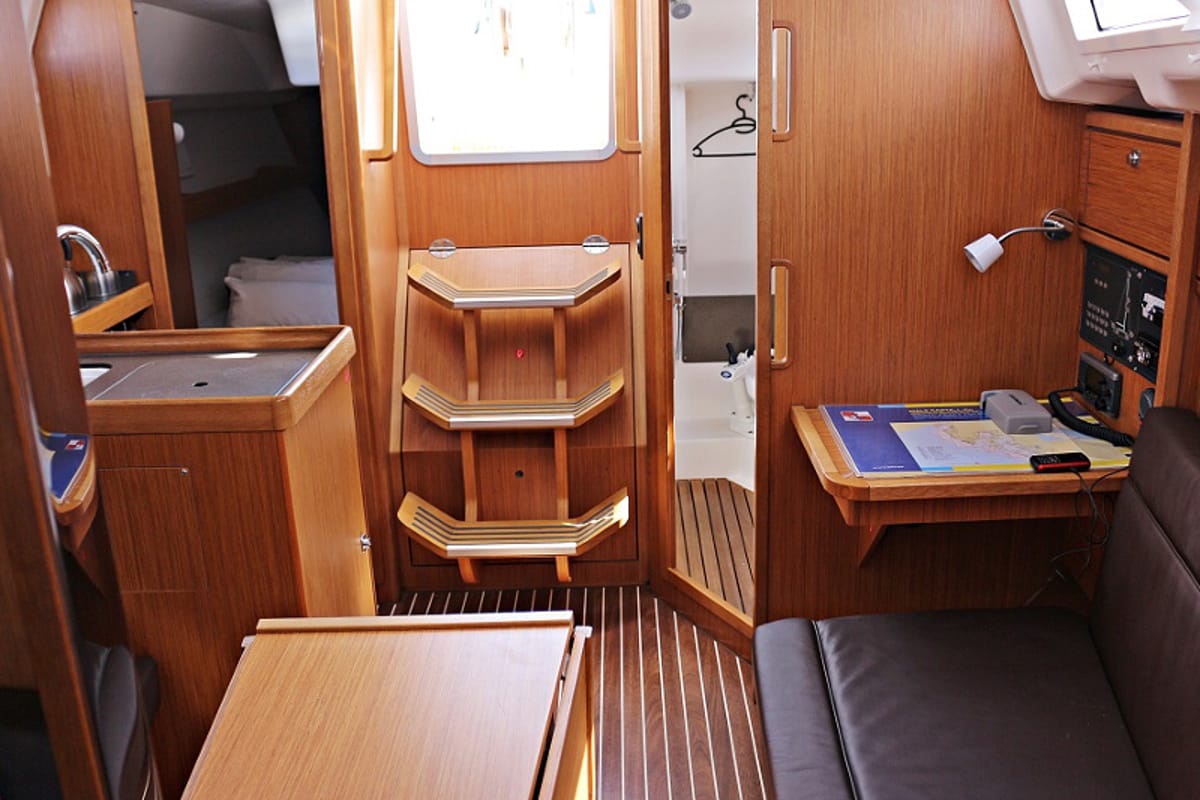 Cockpit of Chiara, a Bavaria Cruiser 33 sailboat at Općina Sukošan, Croatia