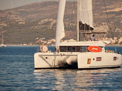 Head on Arielle, a Lagoon 42 catamaran at Grad Trogir, Croatia