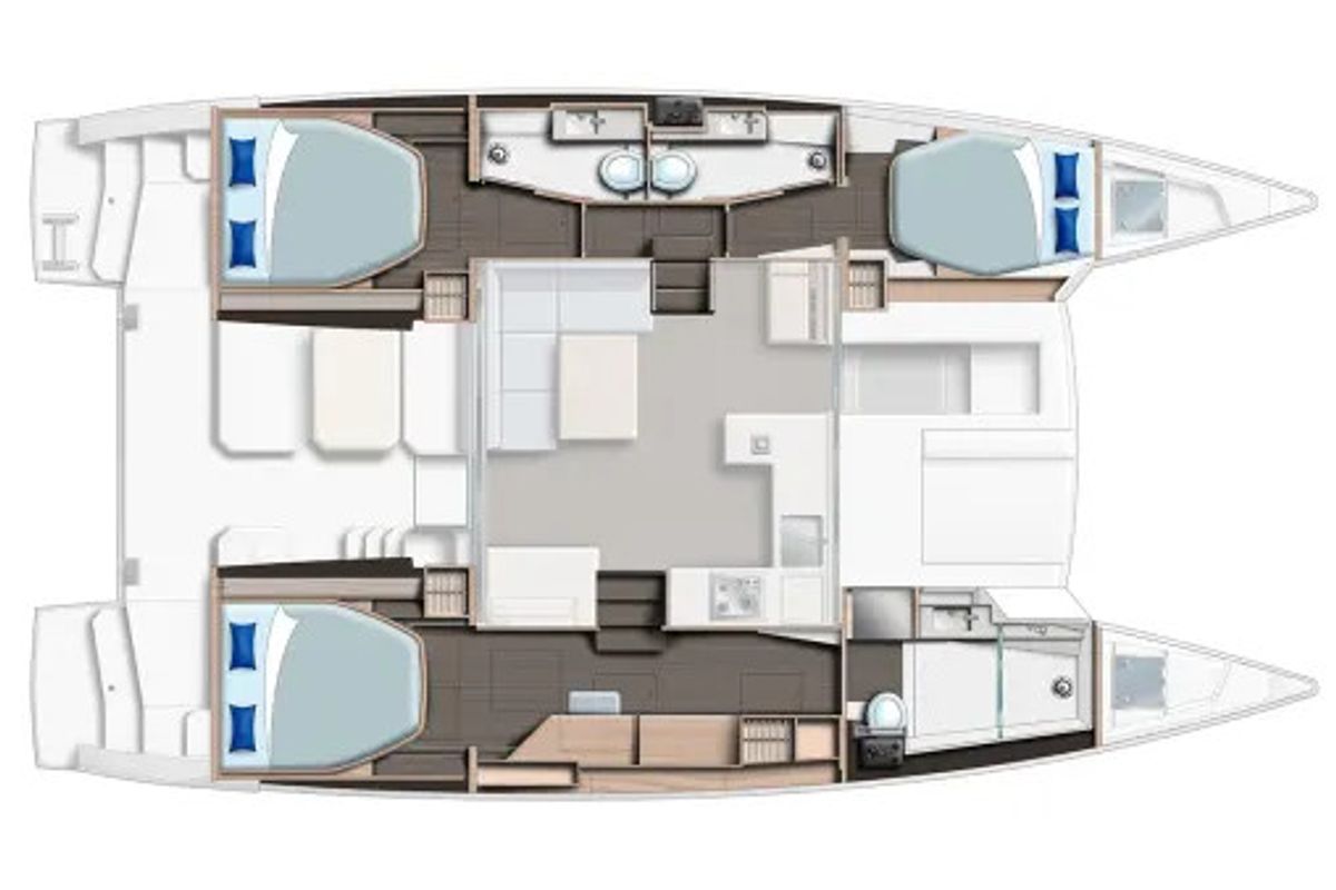 Head on Moorings 4200/3 Exclusive Plus, a Leopard 42 catamaran at Road Town, British Virgin Islands