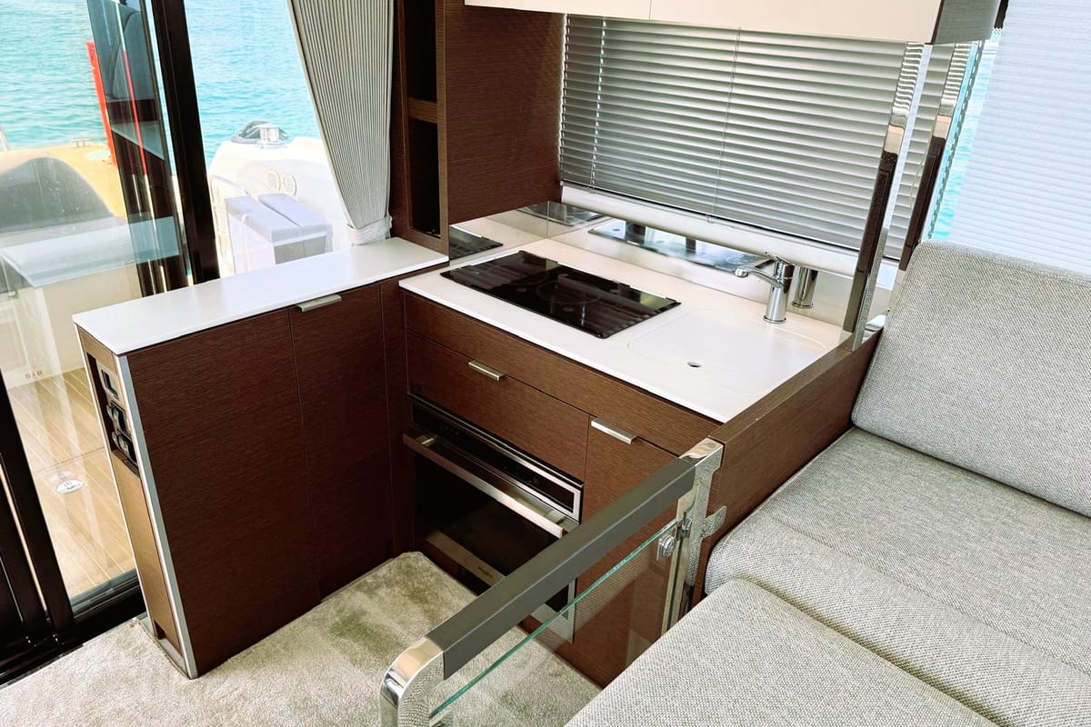 Galley of Majabell II, a Jeanneau Prestige 420S yacht at Grad Trogir, Croatia