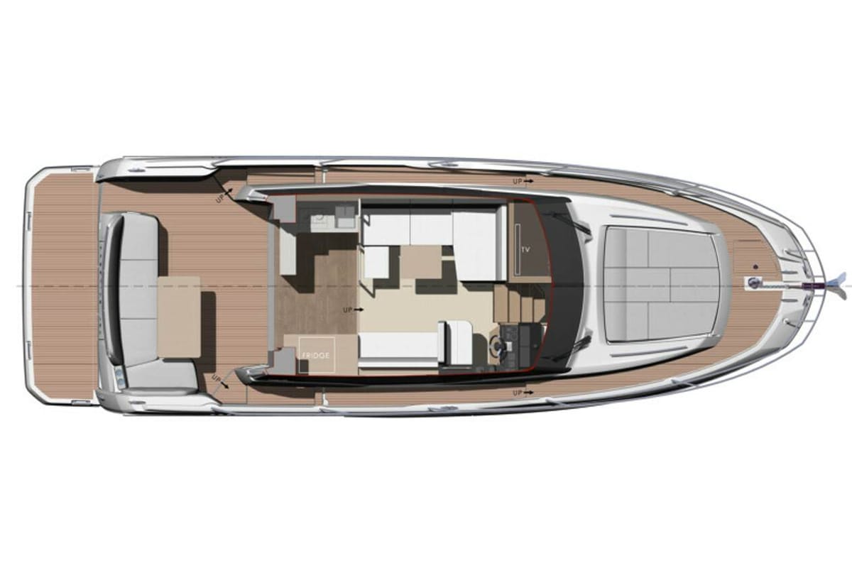 Cabin on Majabell II, a Jeanneau Prestige 420S yacht at Grad Trogir, Croatia