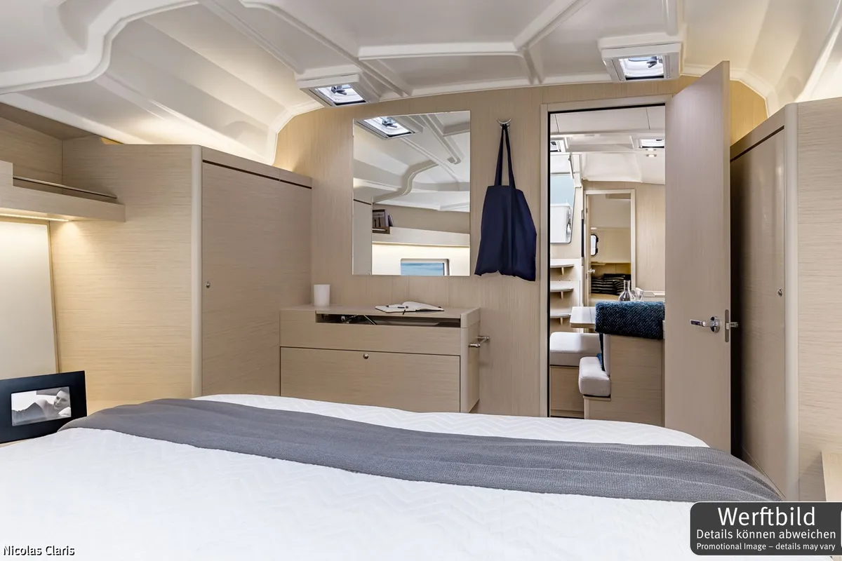 Cabin on Finja, a Beneteau Oceanis 40.1 sailboat at Općina Rogoznica, Croatia