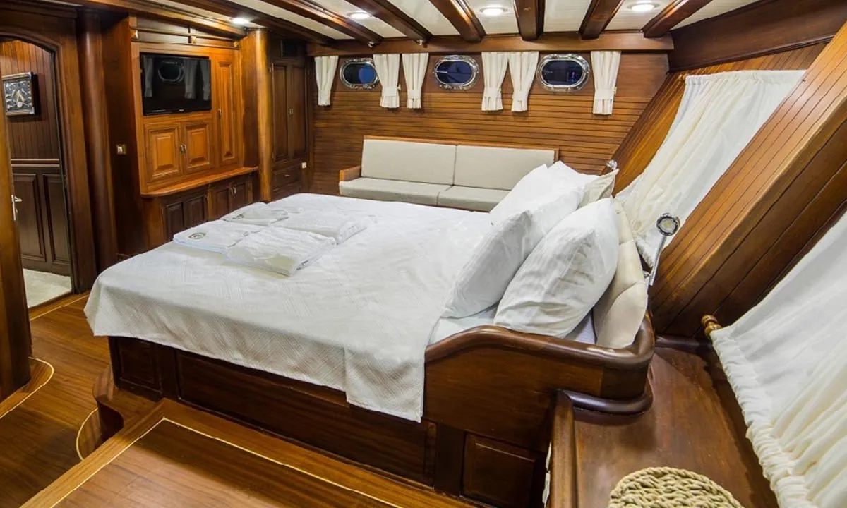 Cabin on Wicked Felina, a Unknown Wicked Felina yacht at Bodrum, Turkey