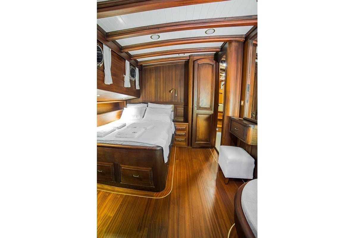Cabin on Wicked Felina, a Unknown Wicked Felina yacht at Bodrum, Turkey