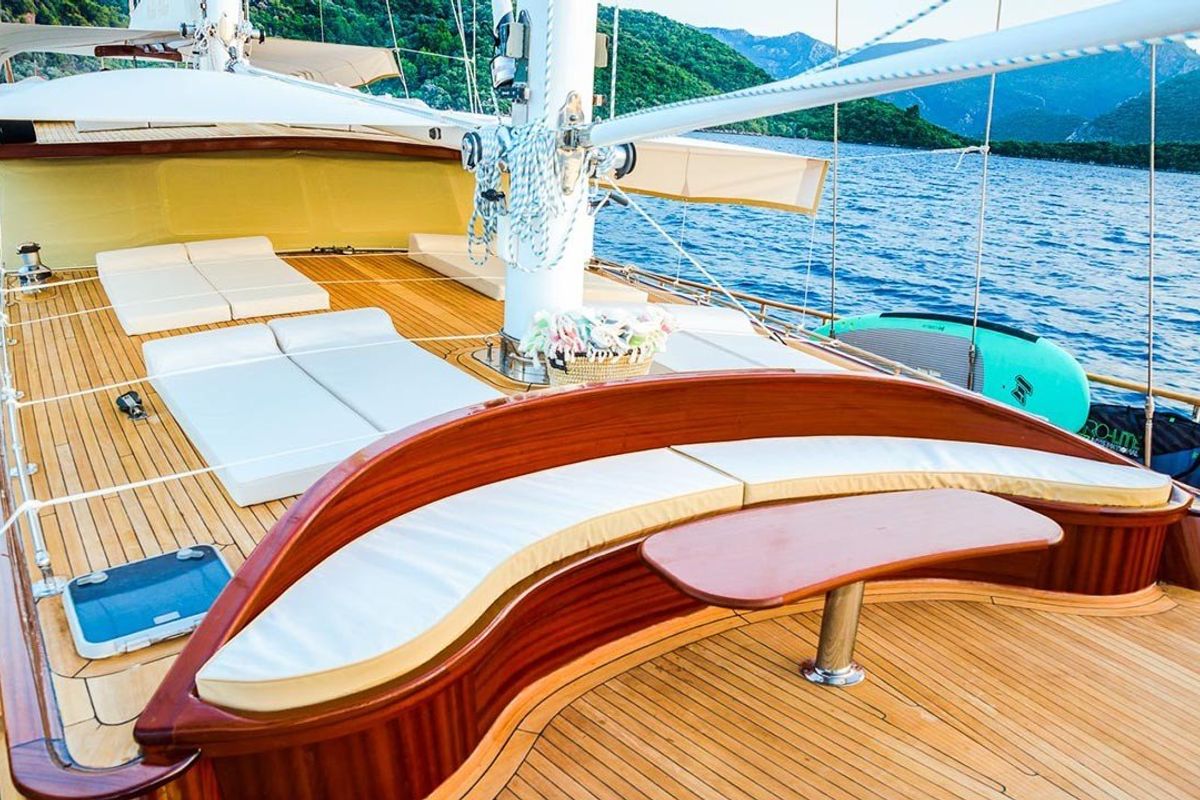 Deck of Wicked Felina, a Unknown Wicked Felina yacht at Bodrum, Turkey