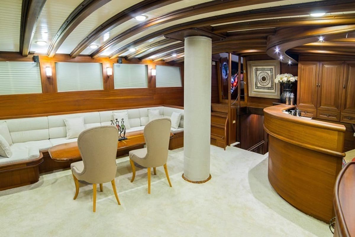 Salon of Wicked Felina, a Unknown Wicked Felina yacht at Bodrum, Turkey