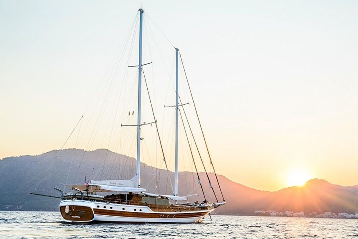 Exterior view of Wicked Felina, a Unknown Wicked Felina yacht at Bodrum, Turkey