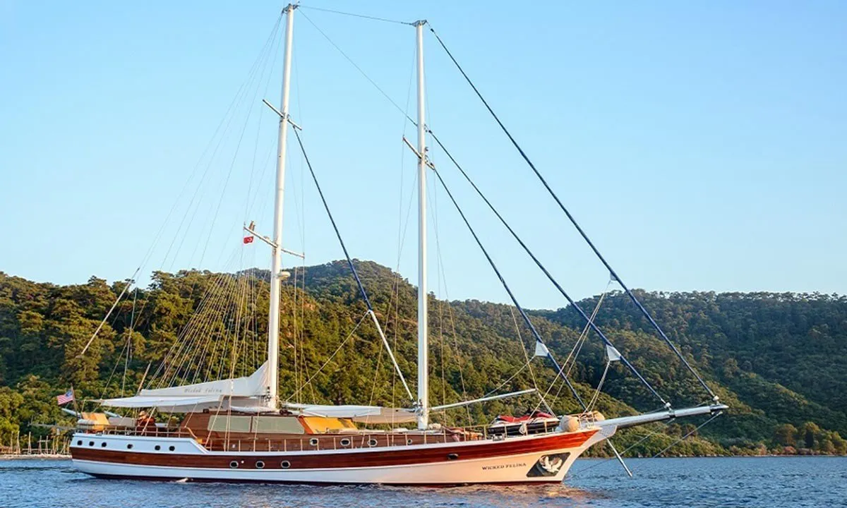 Exterior view of Wicked Felina, a Unknown Wicked Felina yacht at Bodrum, Turkey