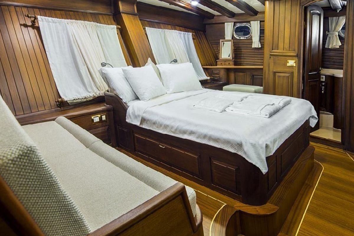 Cabin on Wicked Felina, a Unknown Wicked Felina yacht at Bodrum, Turkey