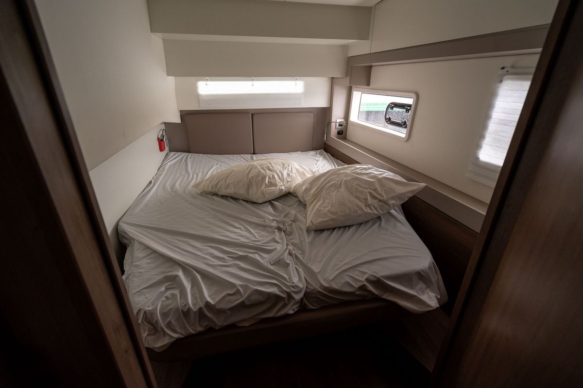 Cabin on Zaz, a Bali 4.2 catamaran at Hyères, France