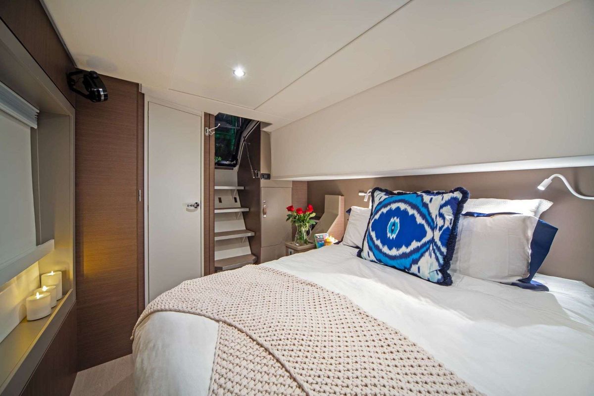 Cabin on Magnificent, a Bali 4.8 catamaran at Belize City, Belize