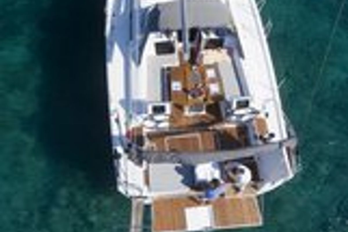 Deck of My Way, a Dufour Exclusive 56 sailboat at Općina Rogoznica, Croatia