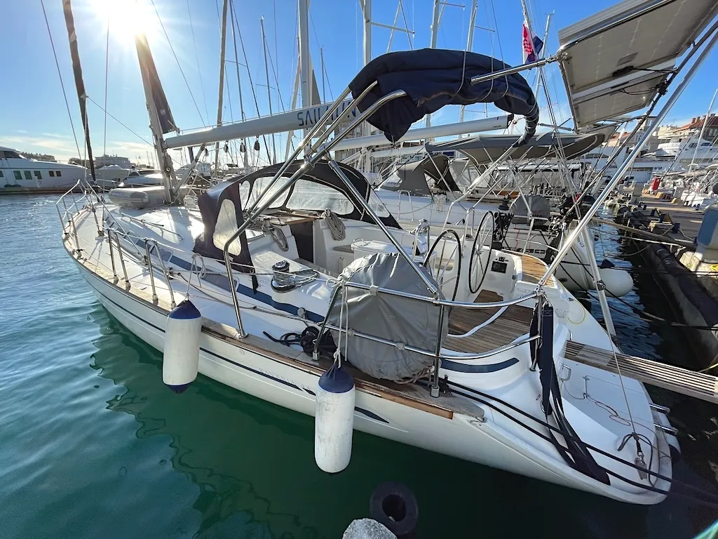 Exterior view of MIRNA, a Bavaria 44 sailboat at Zadar, Croatia