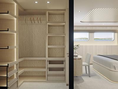 Cabin on M/S Ad Astra, a Kolotura M/S Ad Astra yacht at Split, Croatia