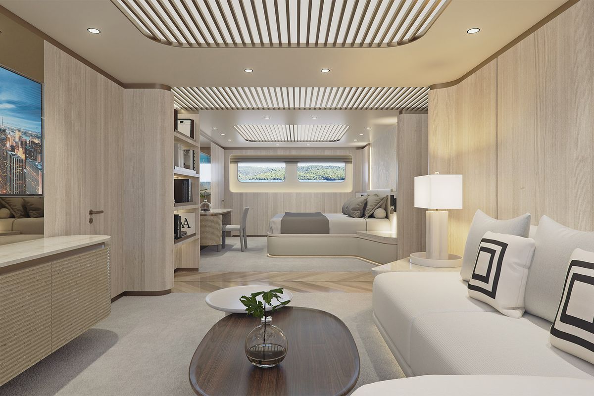 Cabin on M/S Ad Astra, a Kolotura M/S Ad Astra yacht at Split, Croatia