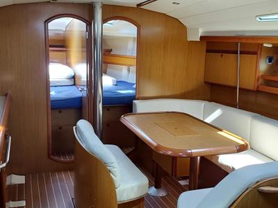 Salon of Galway, a Jeanneau Sun Odyssey 45 sailboat at Toulon, France