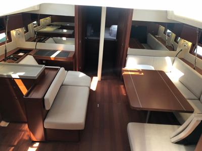 Salon of Marea, a Beneteau Oceanis 51.1 sailboat at Općina Medulin, Croatia