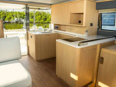 Galley of Seaduction, a Aquila Yachts Aquila 42 catamaran at Lavreotiki Municipal Unit, Greece