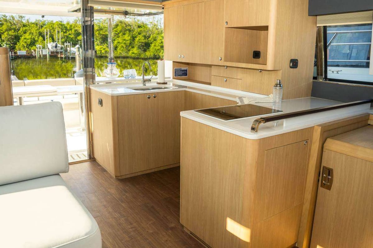 Galley of Seaduction, a Aquila Yachts Aquila 42 catamaran at Lavreotiki Municipal Unit, Greece