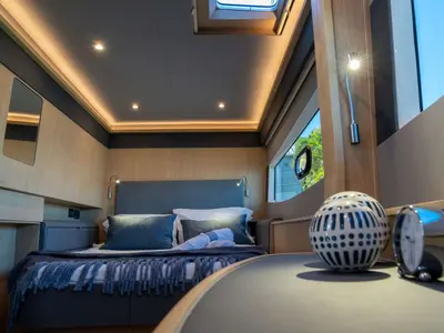 Cabin on Seaduction, a Aquila Yachts Aquila 42 catamaran at Lavreotiki Municipal Unit, Greece