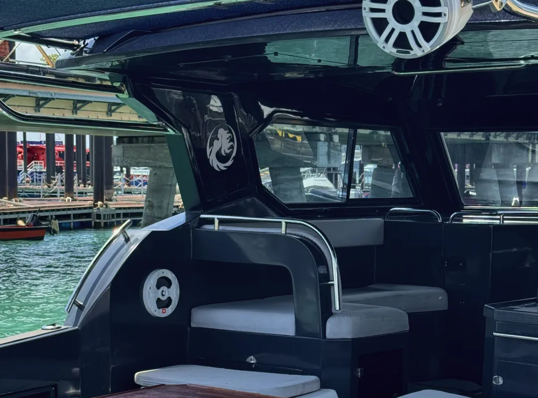 Implication, a Silvercraft Silvercraft 36HT motorboat at Rawai, Thailand