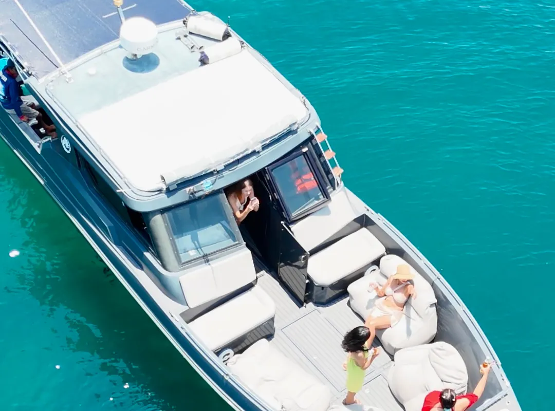 Implication, a Silvercraft Silvercraft 36HT motorboat at Rawai, Thailand