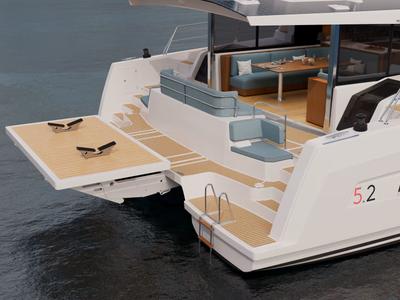 Deck of Kos 52.CAT2, a Bali 5.2 catamaran at Municipal Unit of Lefkada, Greece