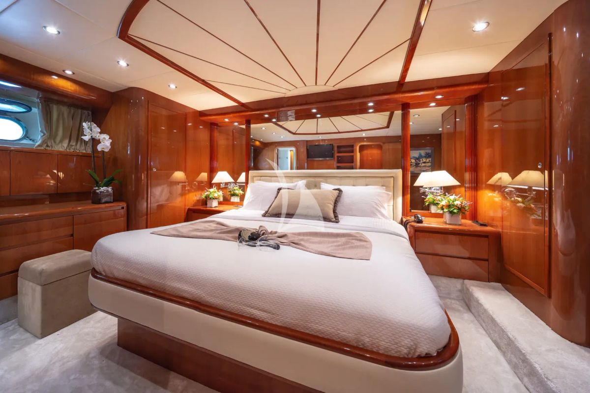 Cabin on Efmaria, a Falcon Yachts Falcon 86 yacht at Athens, Greece