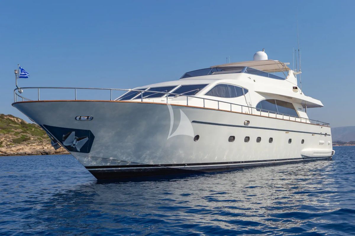 Exterior view of Efmaria, a Falcon Yachts Falcon 86 yacht at Athens, Greece