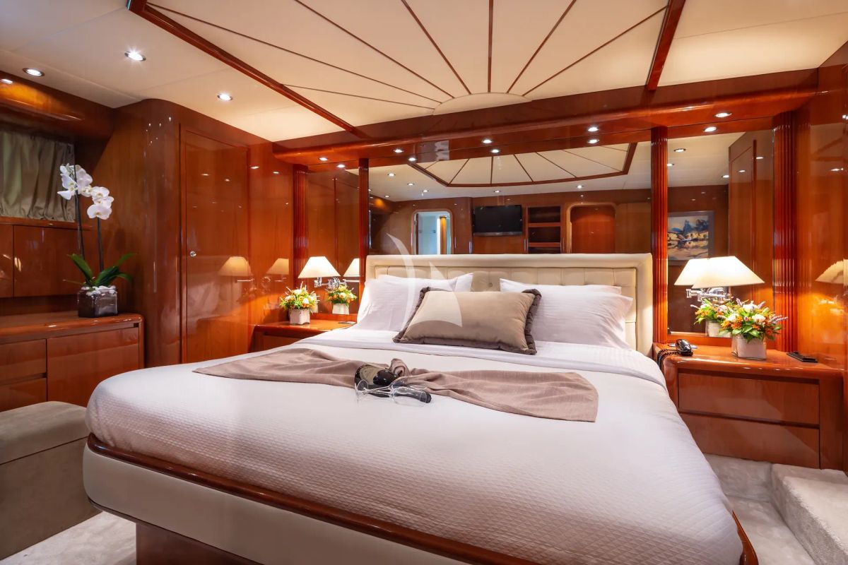 Cabin on Efmaria, a Falcon Yachts Falcon 86 yacht at Athens, Greece