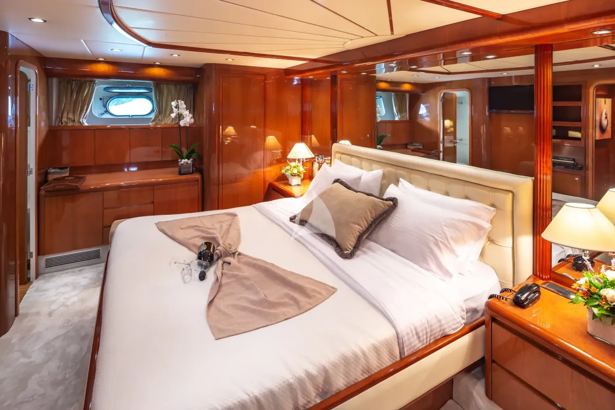 Cabin on Efmaria, a Falcon Yachts Falcon 86 yacht at Athens, Greece