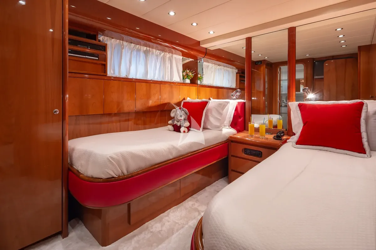 Cabin on Efmaria, a Falcon Yachts Falcon 86 yacht at Athens, Greece