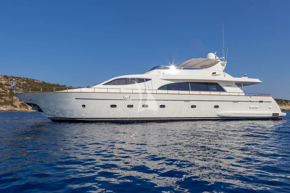 Exterior view of Efmaria, a Falcon Yachts Falcon 86 yacht at Athens, Greece