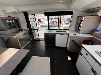 Galley of Angie, a Fountaine Pajot Elba 45 catamaran at Općina Sukošan, Croatia
