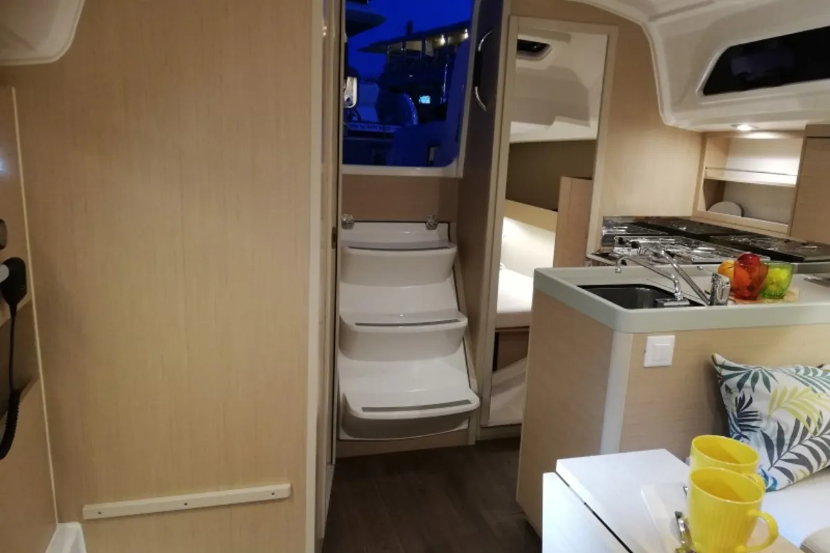 Salon of Yoda, a Beneteau Oceanis 30.1 sailboat at Općina Medulin, Croatia
