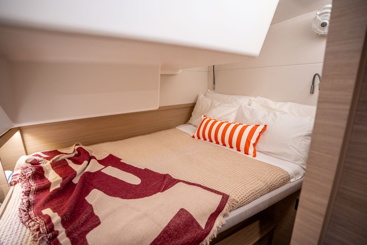 Cabin on SAILUXE - Allegra, a Lagoon 51 catamaran at Olbia, Italy