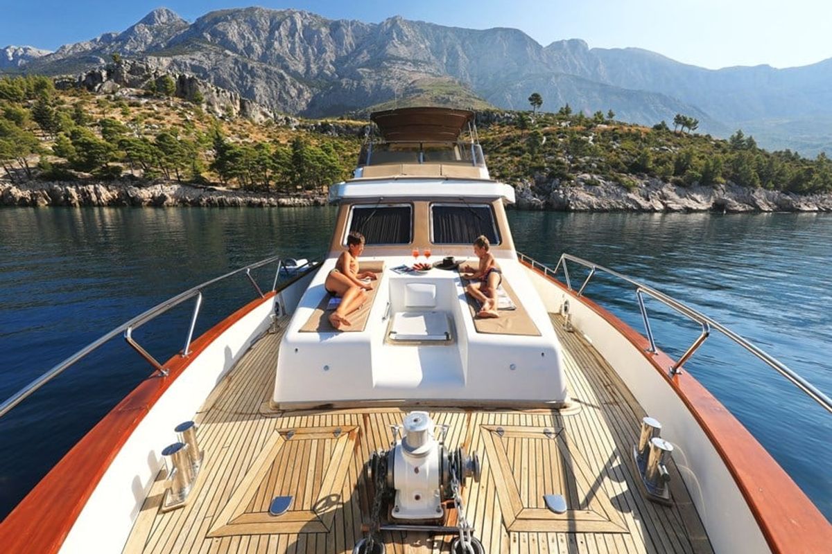 Deck of MY Blanka, a CCYD M/Y Blanka yacht at Split, Croatia