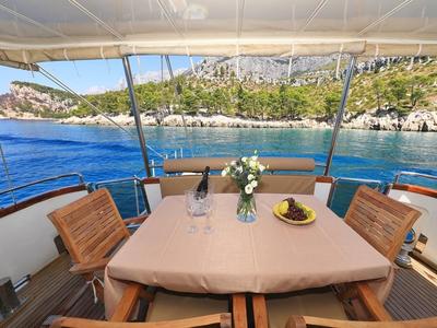 Deck of MY Blanka, a CCYD M/Y Blanka yacht at Split, Croatia
