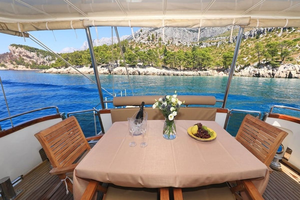 Deck of MY Blanka, a CCYD M/Y Blanka yacht at Split, Croatia