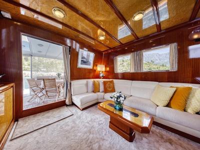 Salon of MY Blanka, a CCYD M/Y Blanka yacht at Split, Croatia