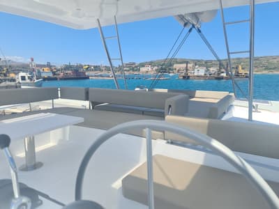 Cockpit of ANAFI - Fully Equipped, a Bali 4.6 catamaran at Lavreotiki Municipal Unit, Greece