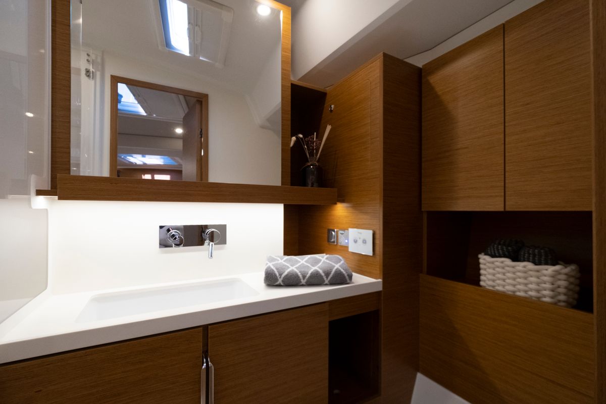 Head on Gin Tonic, a Hanse Yachts Hanse 460 sailboat at Rosignano Solvay, Italy