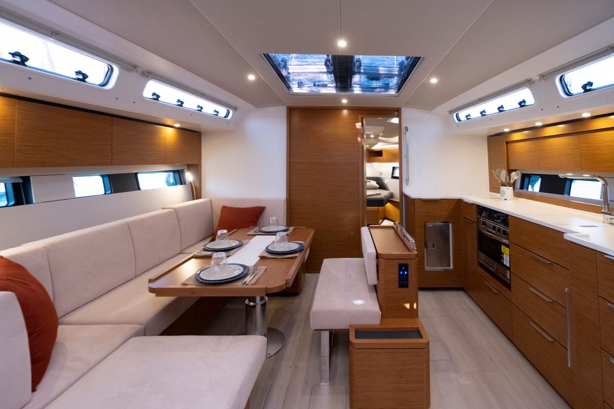 Salon of Gin Tonic, a Hanse Yachts Hanse 460 sailboat at Rosignano Solvay, Italy