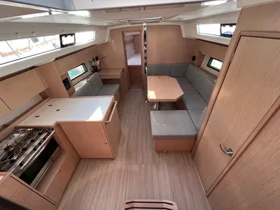 Salon of Kaze Maru, a Bavaria C42 sailboat at Volos Municipality, Greece