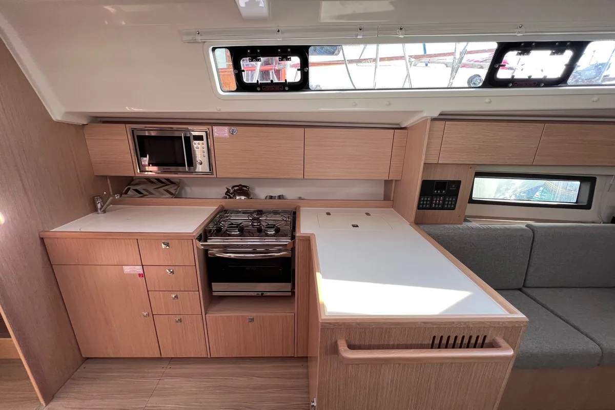 Galley of Kaze Maru, a Bavaria C42 sailboat at Volos Municipality, Greece