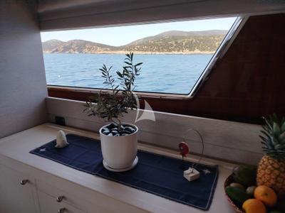 Salon of Mamma's, a Sanlorenzo San Lorenzo SL 82 yacht at Athens, Greece