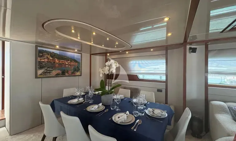 Salon of Mamma's, a Sanlorenzo San Lorenzo SL 82 yacht at Athens, Greece