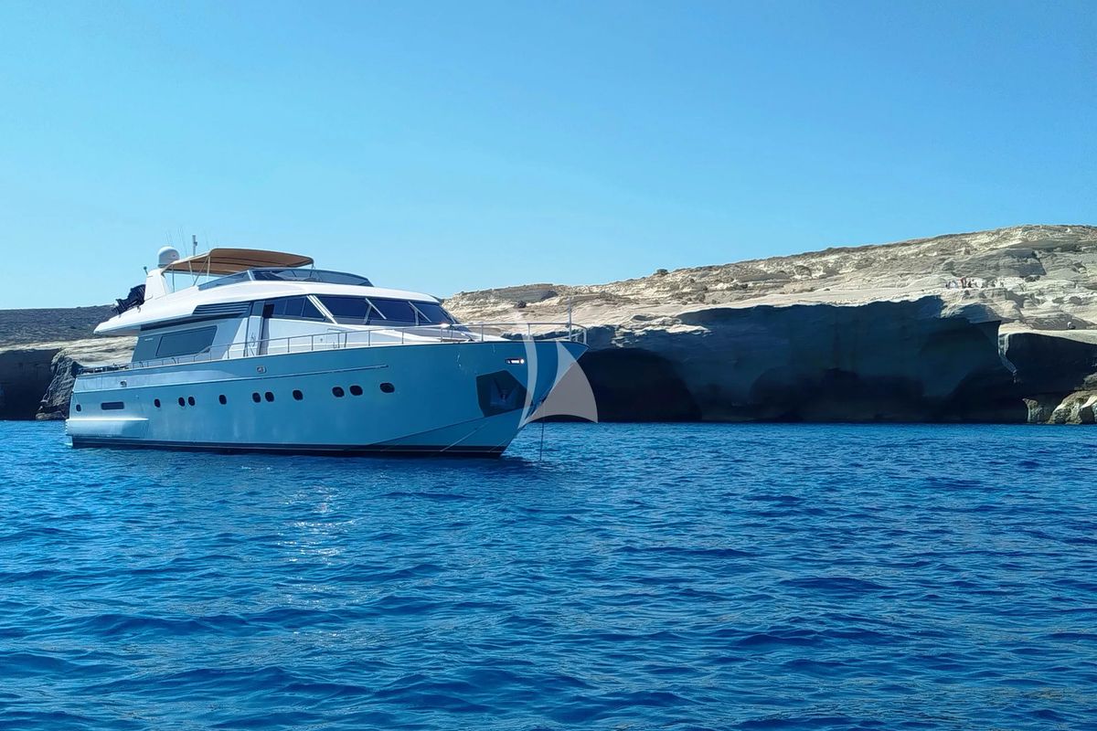 Exterior view of Mamma's, a Sanlorenzo San Lorenzo SL 82 yacht at Athens, Greece