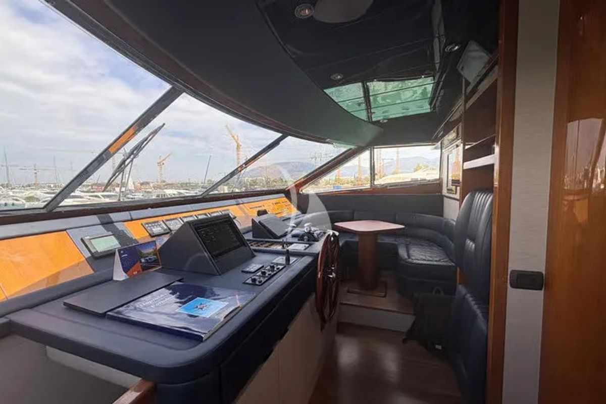Cockpit of Mamma's, a Sanlorenzo San Lorenzo SL 82 yacht at Athens, Greece