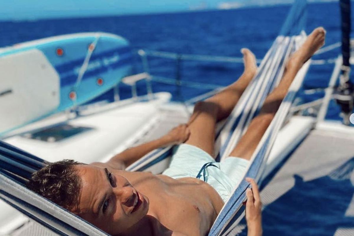 Deck of Nusa, a Lagoon 400 catamaran at Ibiza, Spain